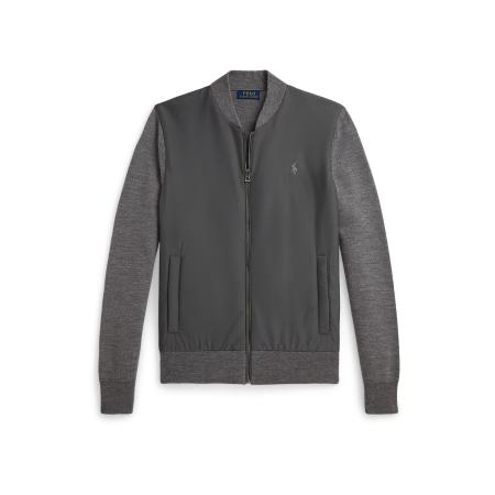 Polo Ralph Lauren Gebreid vest donkergrijs / grijs gemêleerd