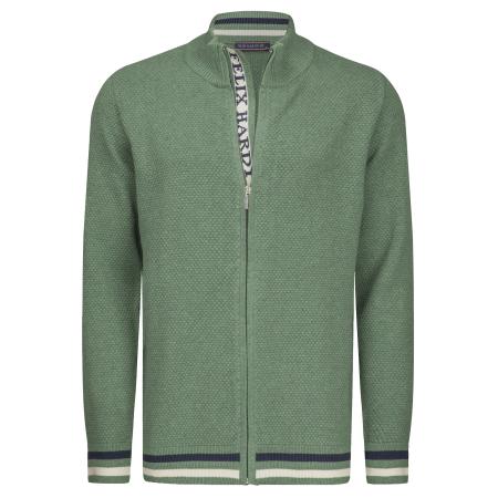 Felix Hardy Felix Hardy Gebreid vest marine / olijfgroen / wit