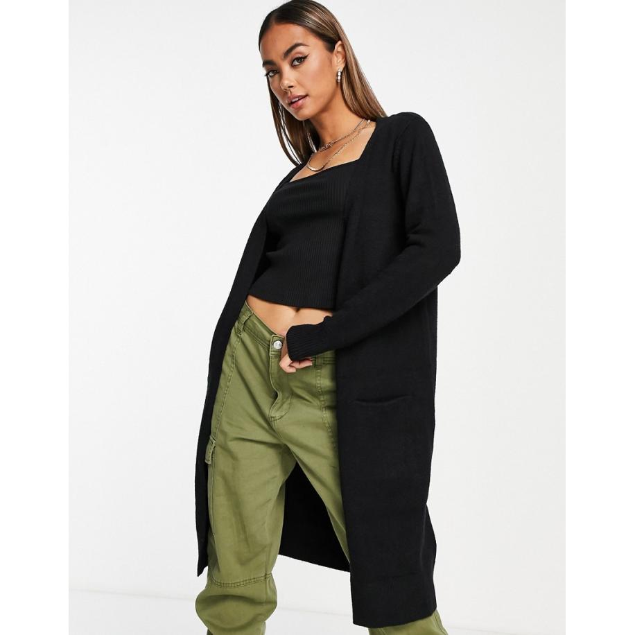 JDY Lang vest in zwart Zwart