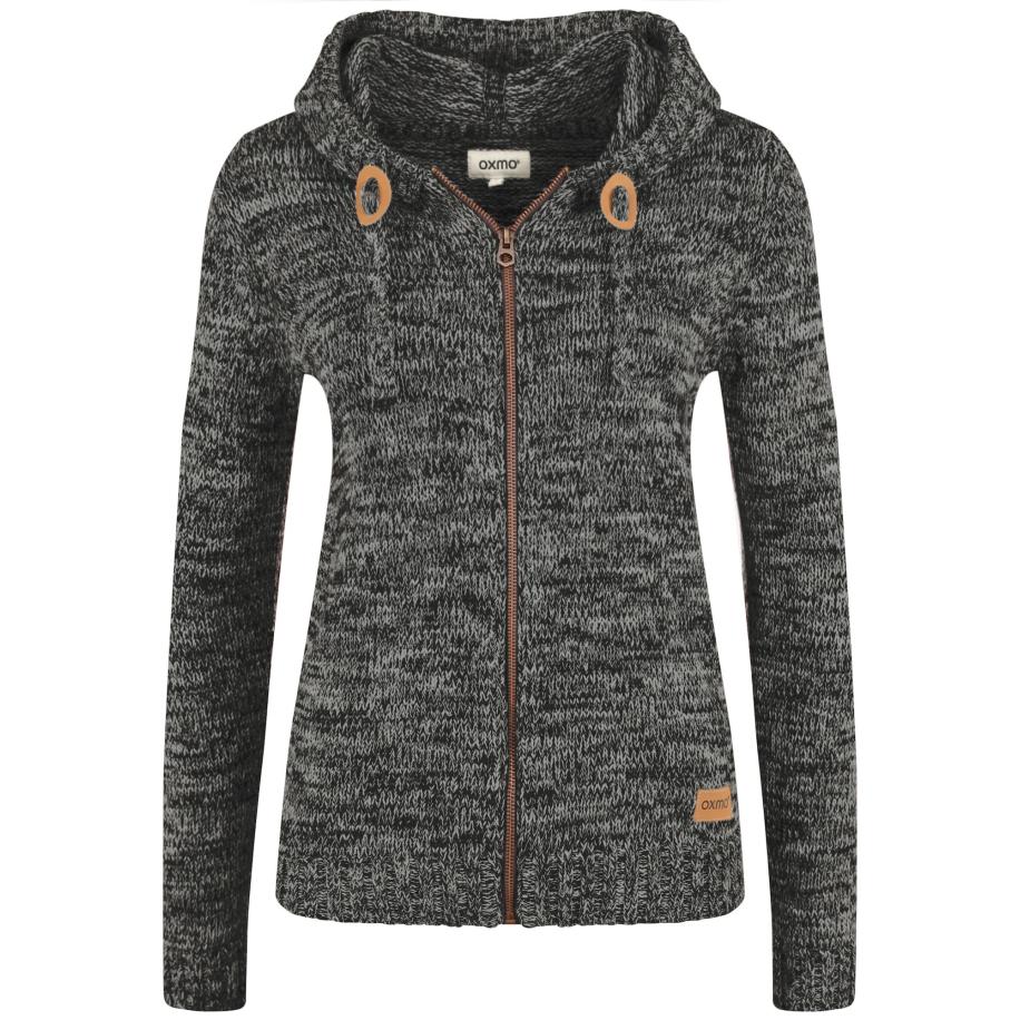 Oxmo Oxmo Gebreid vest Philadelphia bruin / donkergrijs -