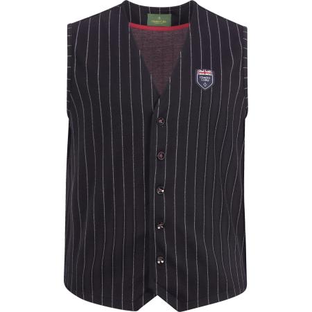 Charles Colby Vest donkerblauw, Gestreept