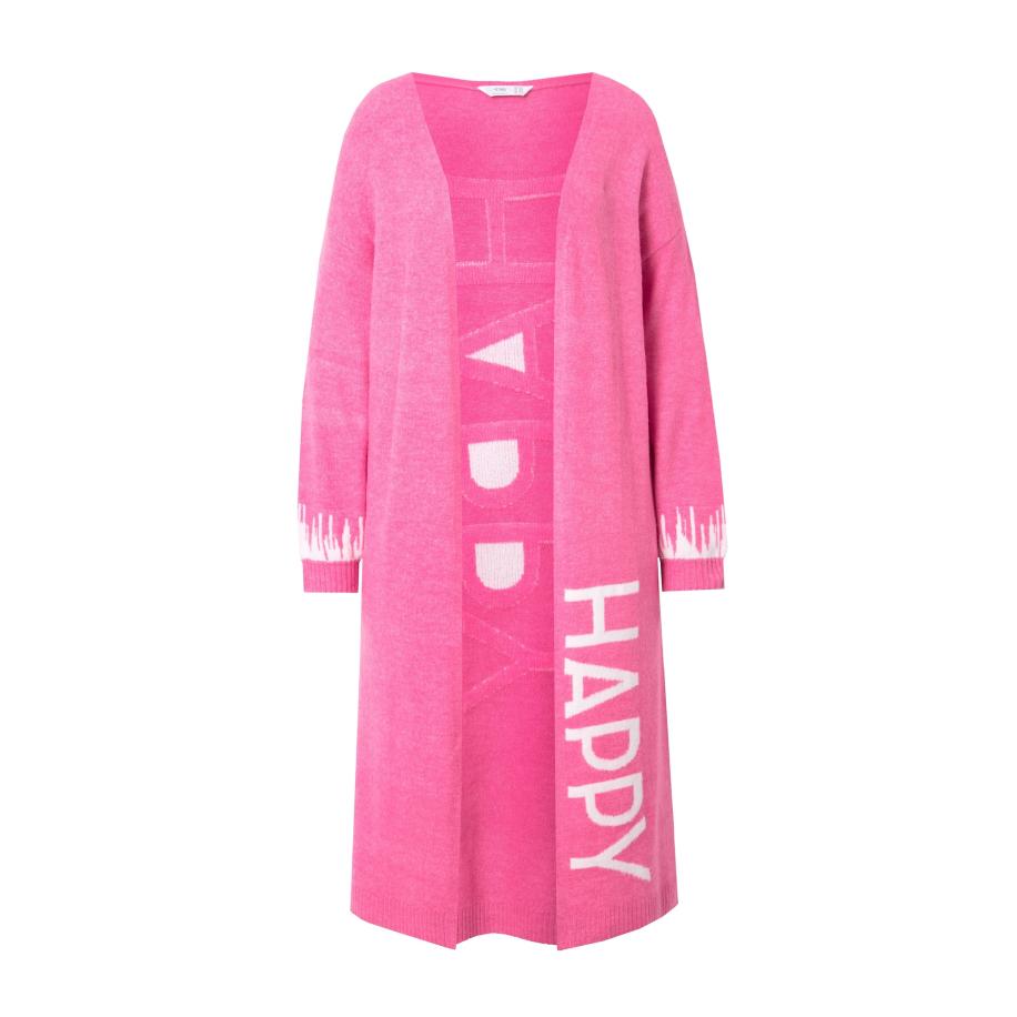 Angel of Style Gebreid vest pink / wit Roze