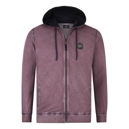 Jan Vanderstorm Sweatjacket Lichtpaars, Effen