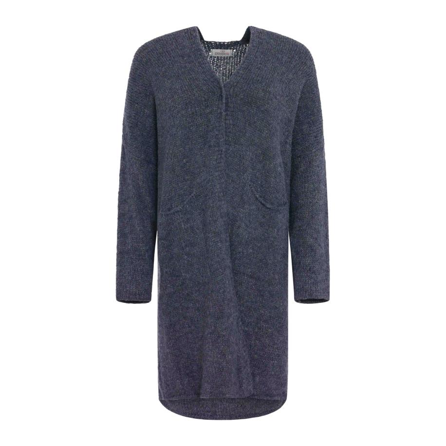 zwillingsherz Zwillingsherz Gebreid vest Love and Peace marine / pink / robijnrood -