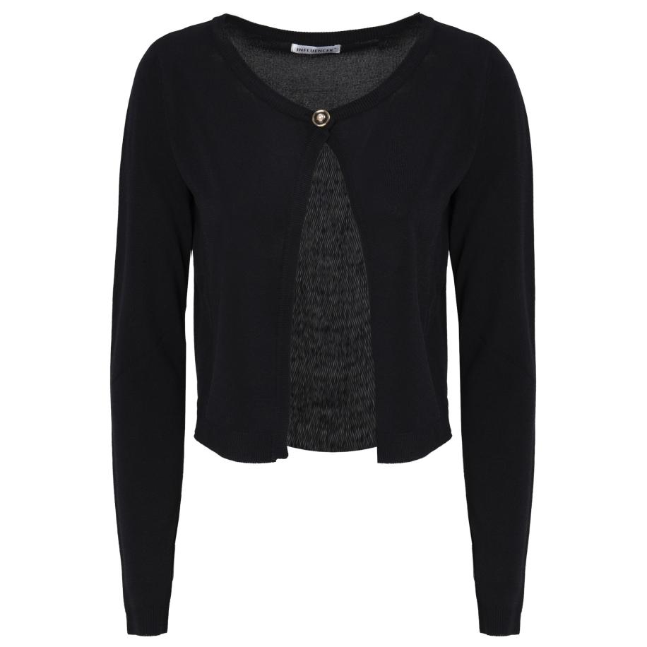 Influencer Influencer Gebreid vest goud / zwart -