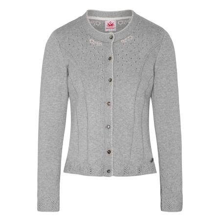 Spieth & Wensky SPIETH & WENSKY Gebreid vest Arianna lichtgrijs