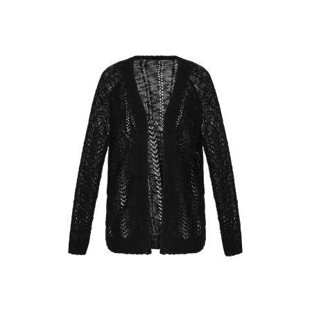 Sidona Sidona Gebreid vest zwart