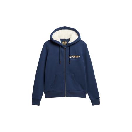 Superdry Superdry Sweatvest Luxe donkerblauw / brons