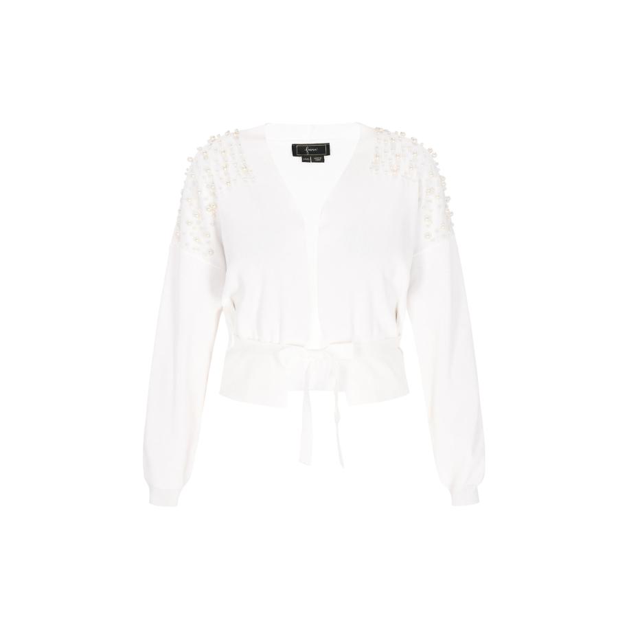 Faina faina Gebreid vest wit -