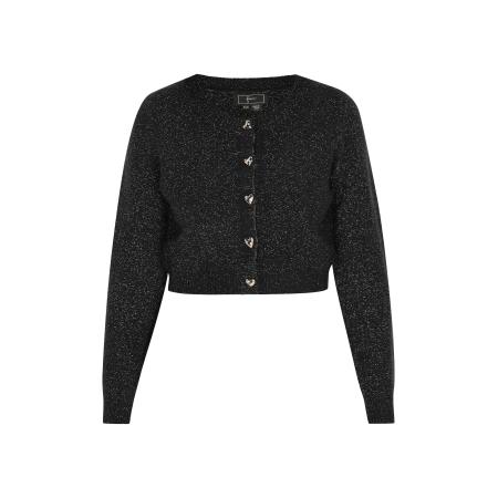 Faina faina Gebreid vest zwart / wit