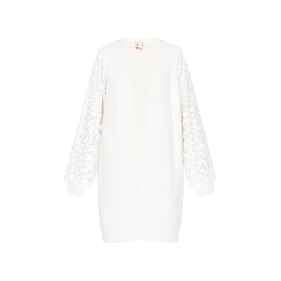 IZIA IZIA Gebreid vest wit -