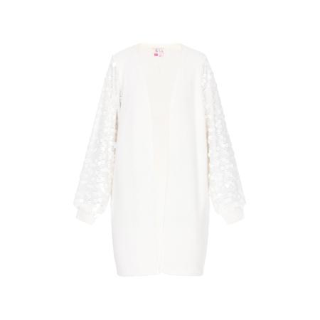 IZIA IZIA Gebreid vest wit