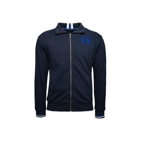 La Martina La Martina Sweatvest MAF300 donkerblauw