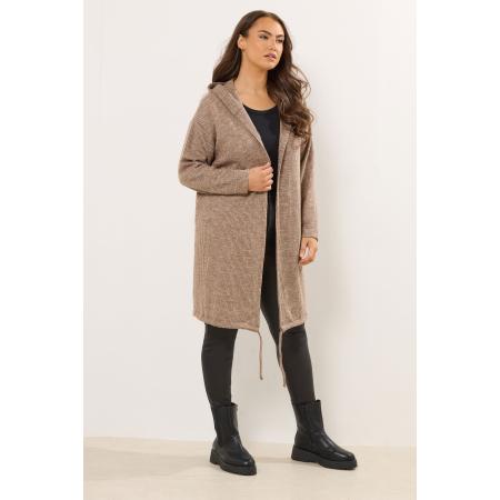 Yours Curve Bruin Geribbeld Zacht Aanrakend Vest Size 58-60