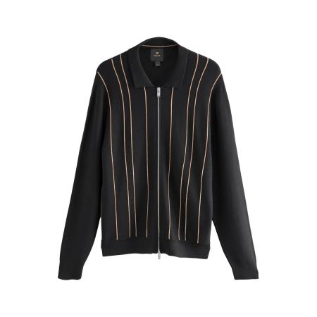 Next Next Gebreid vest donkerbeige / zwart