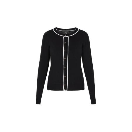 Faina faina Gebreid vest zwart / wit