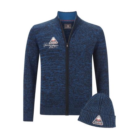 Jan Vanderstorm Vest donkerblauw, Motief