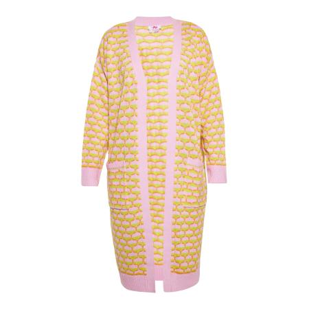 MYMO MYMO Gebreid vest geel / oranje / rosa