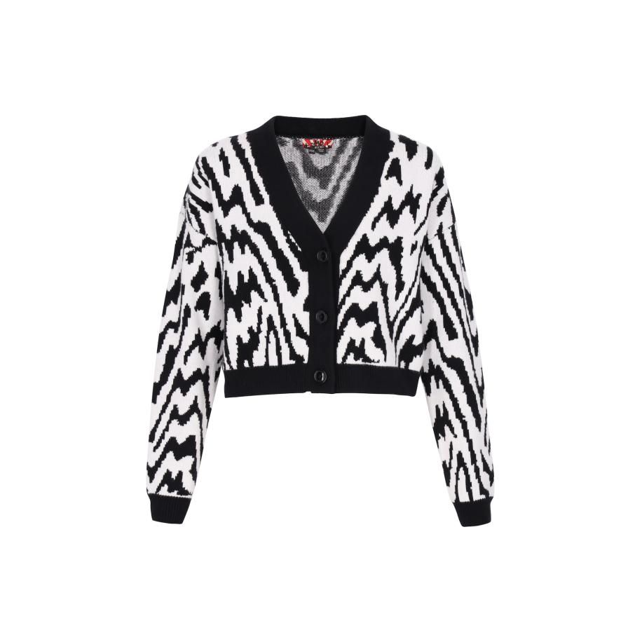 MYMO myMo ROCKS Gebreid vest zwart / wit -