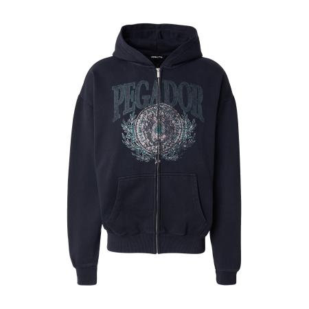 Pegador Pegador Sweatvest Derrick donkergrijs / petrol / zwart / wit