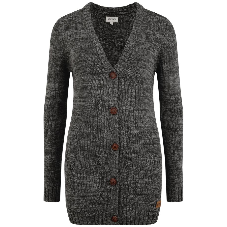 Oxmo Oxmo Gebreid vest Philemona bruin / antraciet -