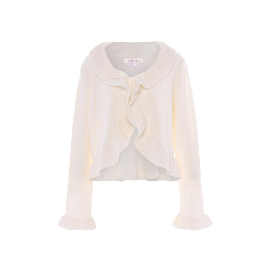 aleva aleva Gebreid vest wolwit -