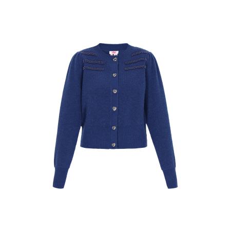 MYMO MYMO Gebreid vest navy