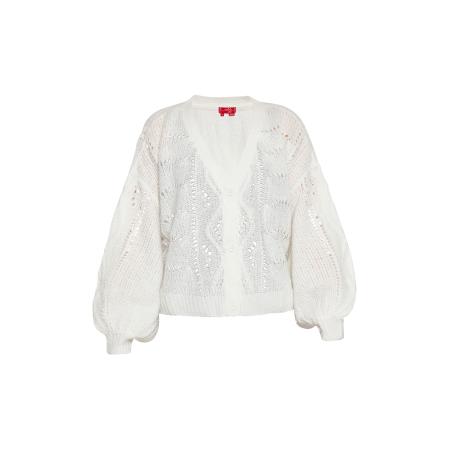 Swirly swirly Gebreid vest wit