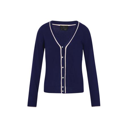 DreiMaster DreiMaster Klassik Gebreid vest navy / wit