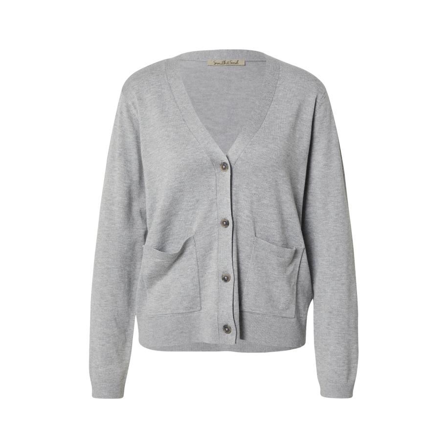 Smith & Soul Smith&Soul Gebreid vest grijs gemêleerd -