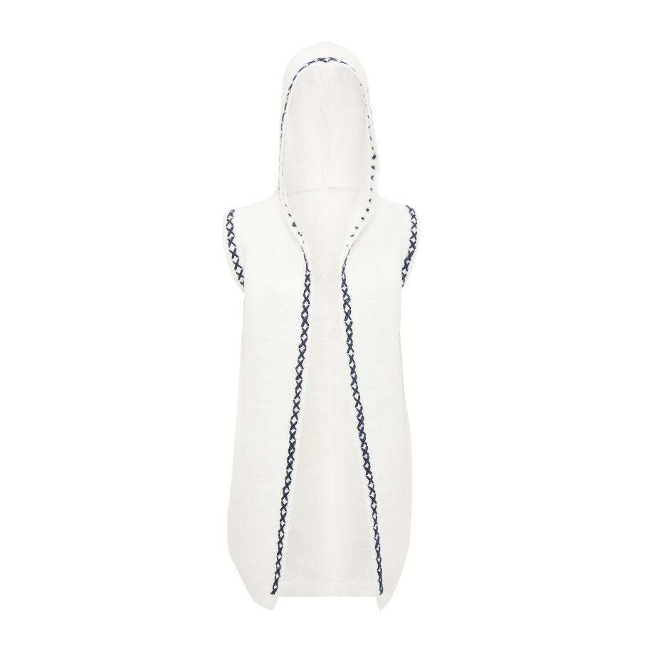IZIA IZIA Gebreide bodywarmer nachtblauw / wit -