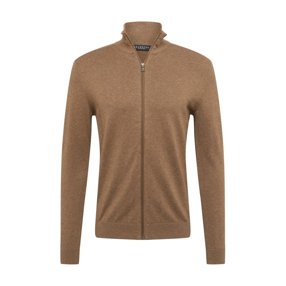 Selected SELECTED Gebreid vest Berg bruin gemêleerd -