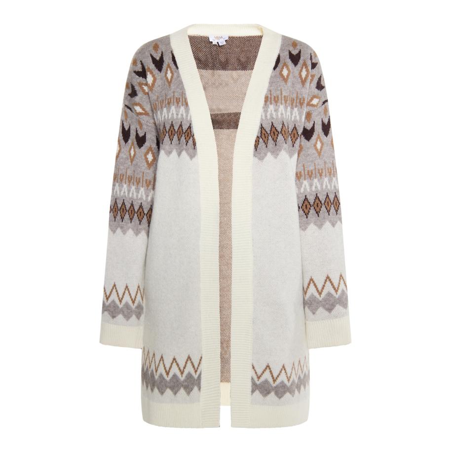 Usha usha FESTIVAL Gebreid vest Rakata beige / cappuccino / offwhite -