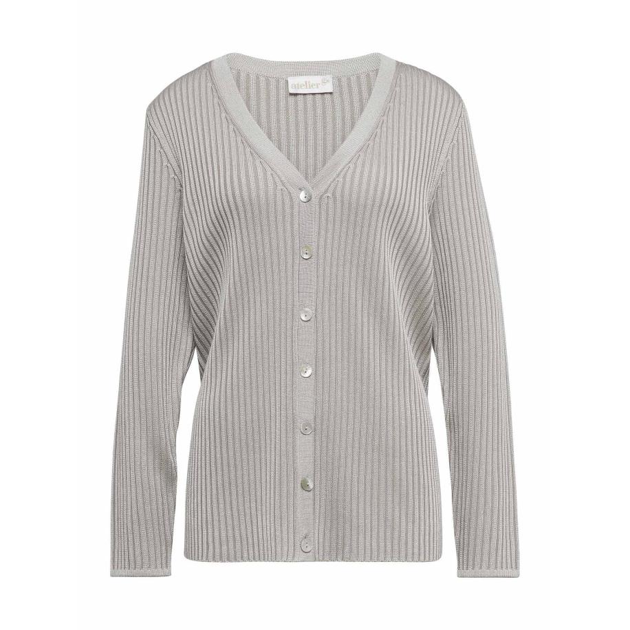 Goldner Goldner Gebreid vest taupe -