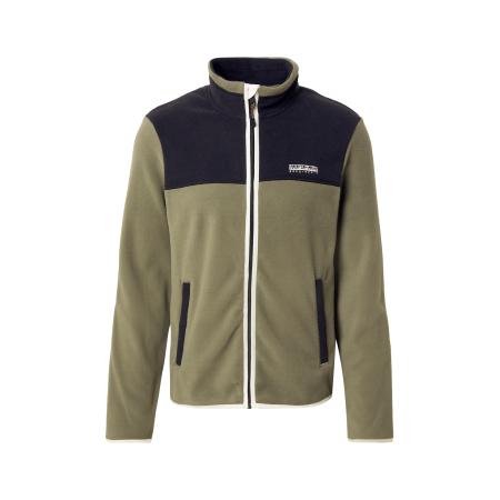 Napapijri NAPAPIJRI Fleece jas T-DERGANA olijfgroen / zwart / wit