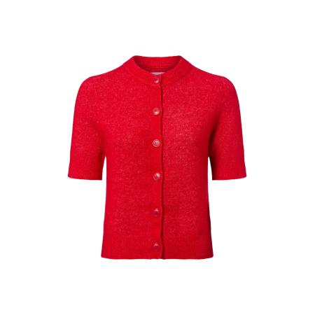 Samsøe Samsøe Gebreid vest Noura rood