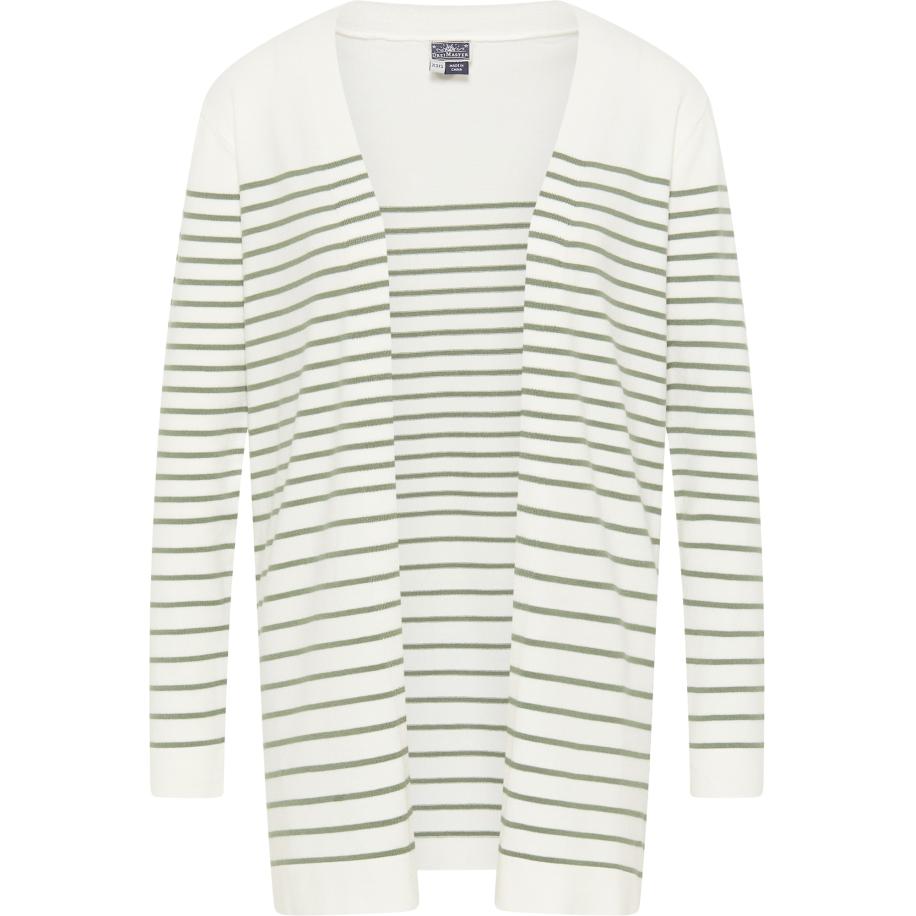 DreiMaster DreiMaster Maritim Gebreid vest Kilata groen / wit -