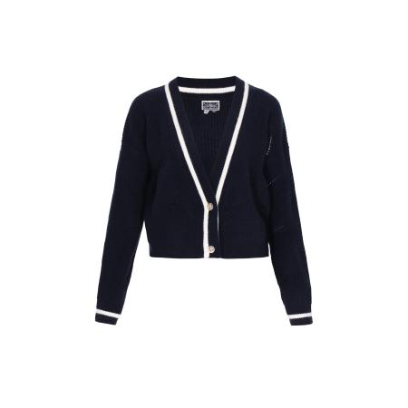 DreiMaster DreiMaster Maritim Gebreid vest navy / wit