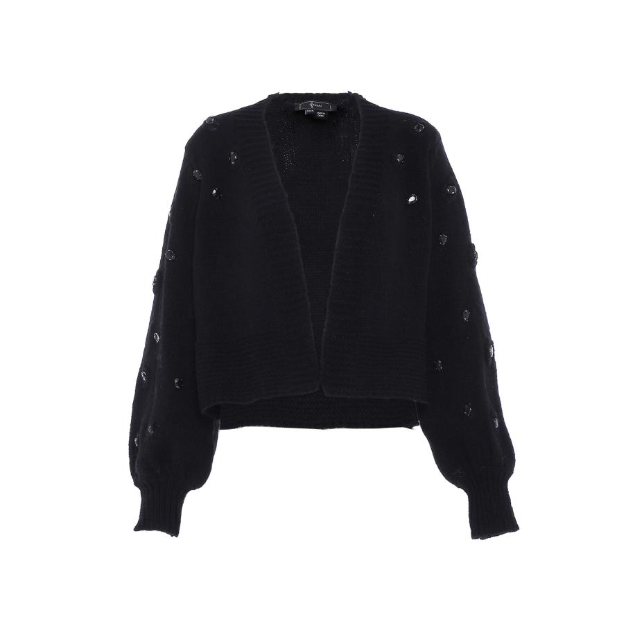 Faina faina Gebreid vest zwart -