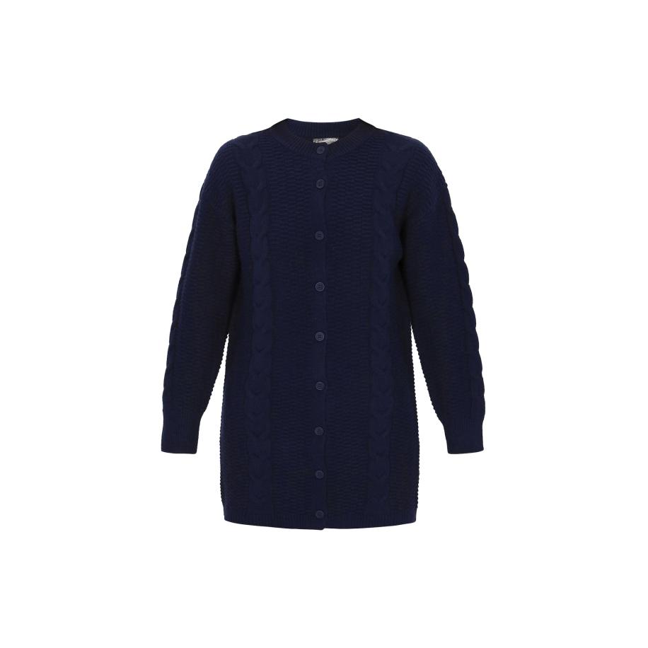 DreiMaster DreiMaster Vintage Gebreid vest navy -