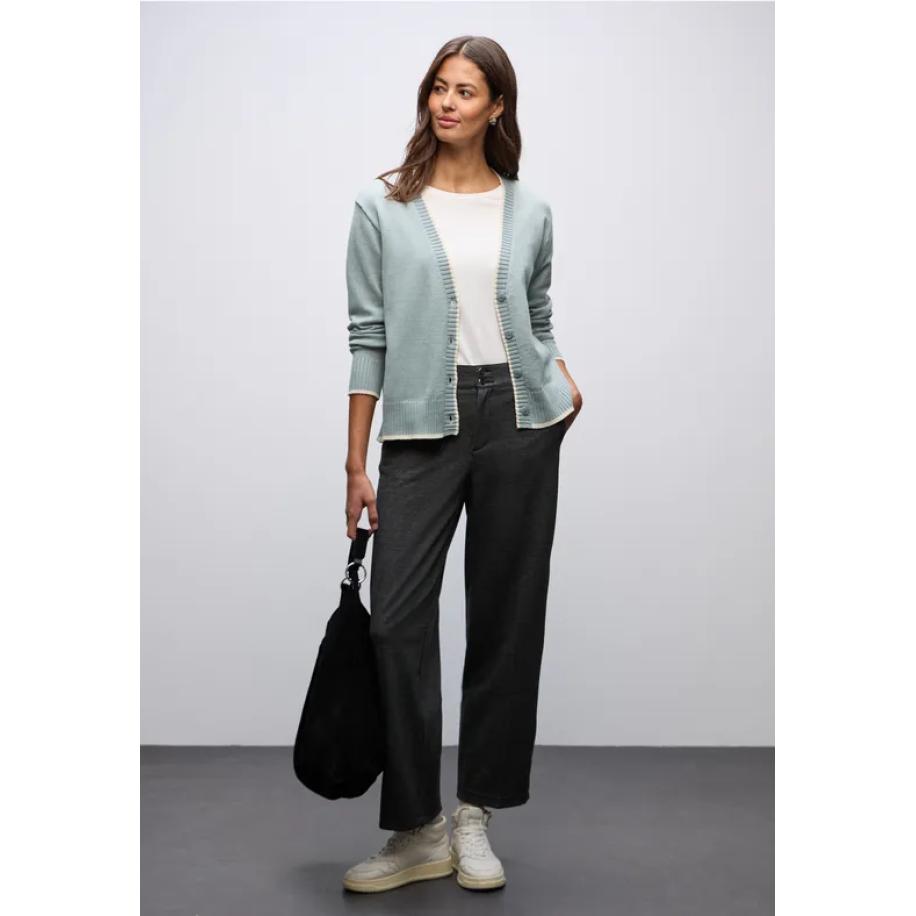 Street One Vest met contrasterende details Blauw