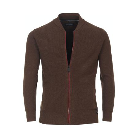 Casa Moda Casual Vest bruin, Effen