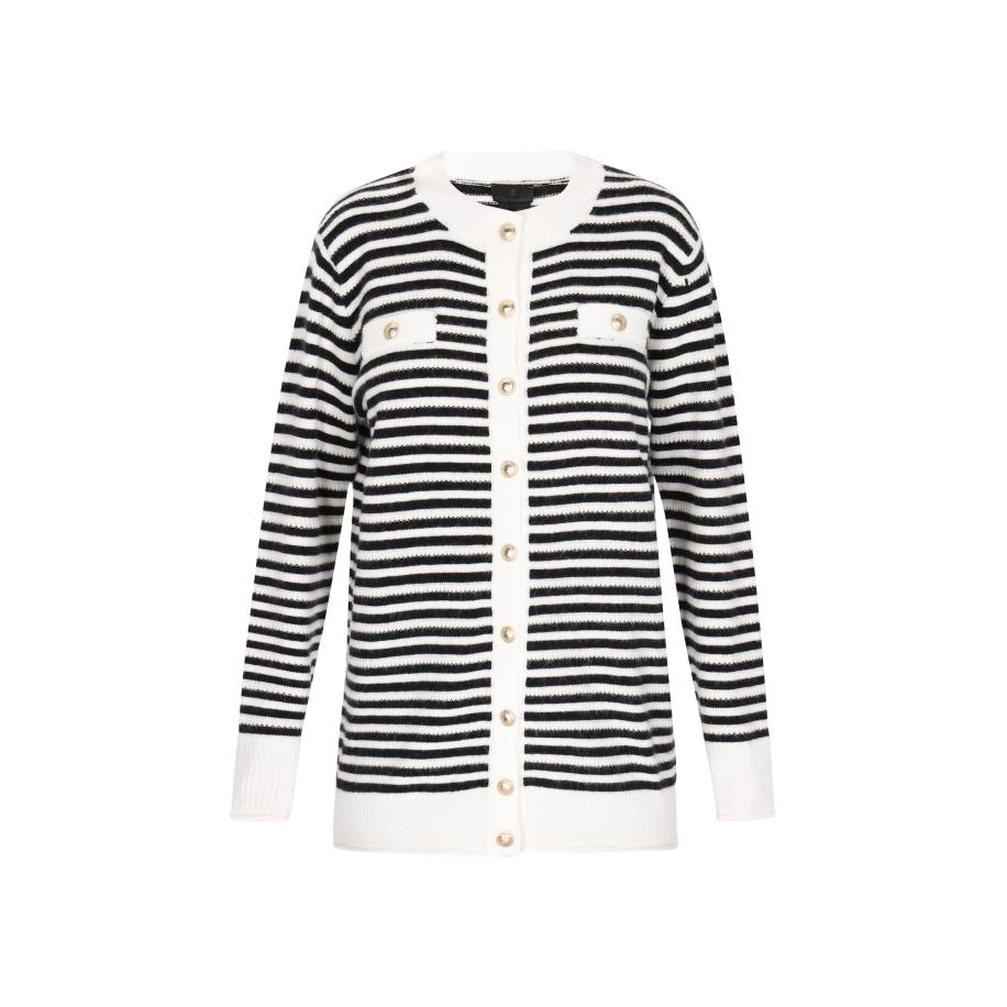 DreiMaster DreiMaster Klassik Gebreid vest zwart / wit -