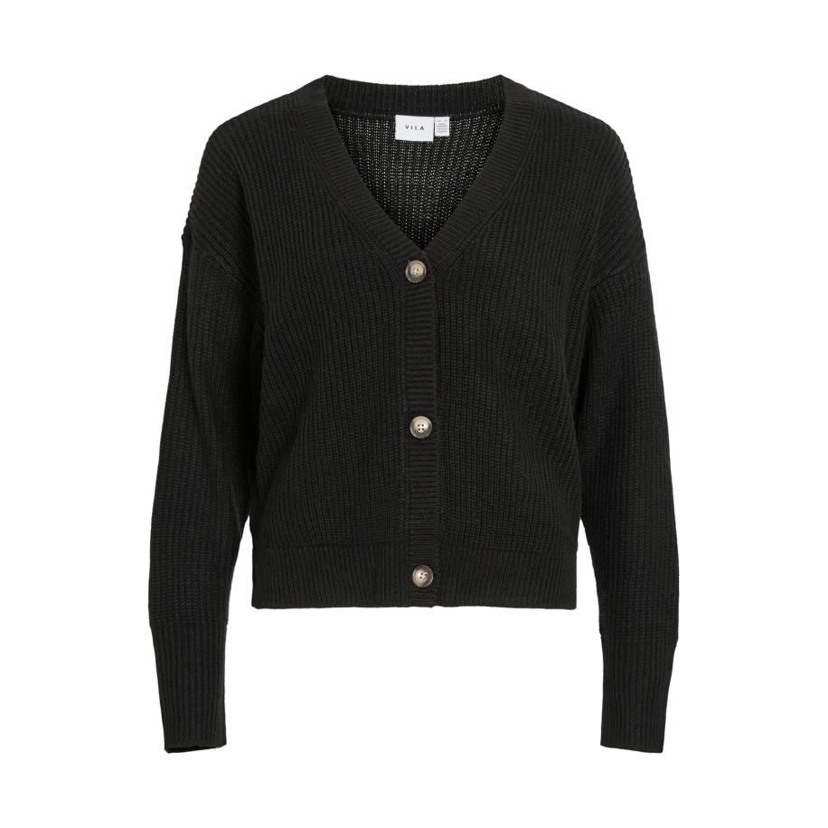 Vila VILA Gebreid vest VIAVELINE zwart -