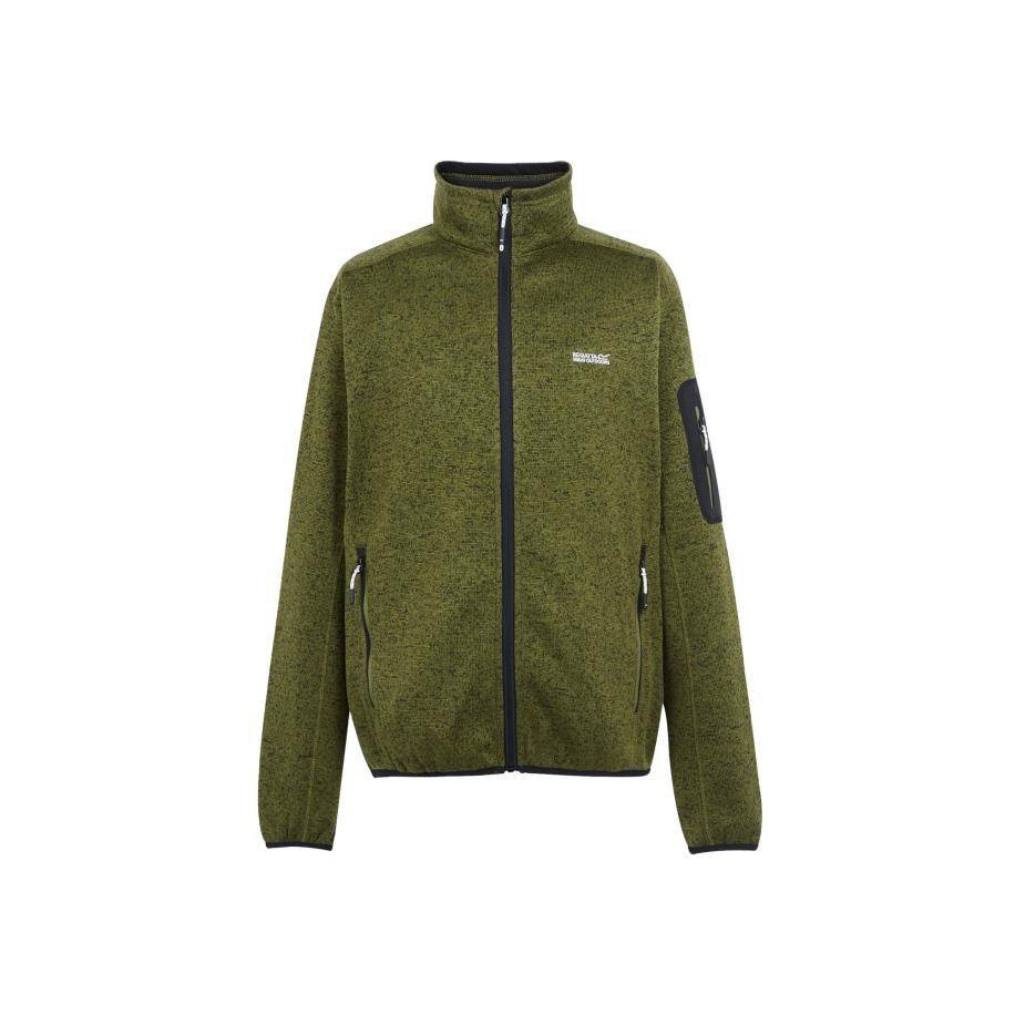 Regatta REGATTA Fleece jas Newhill donkergroen / zwart / wit -