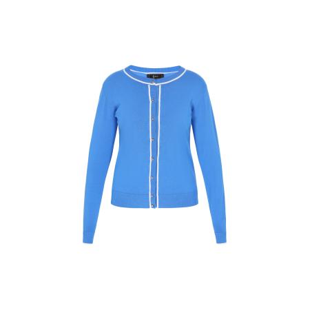 Faina faina Gebreid vest azuur / wit