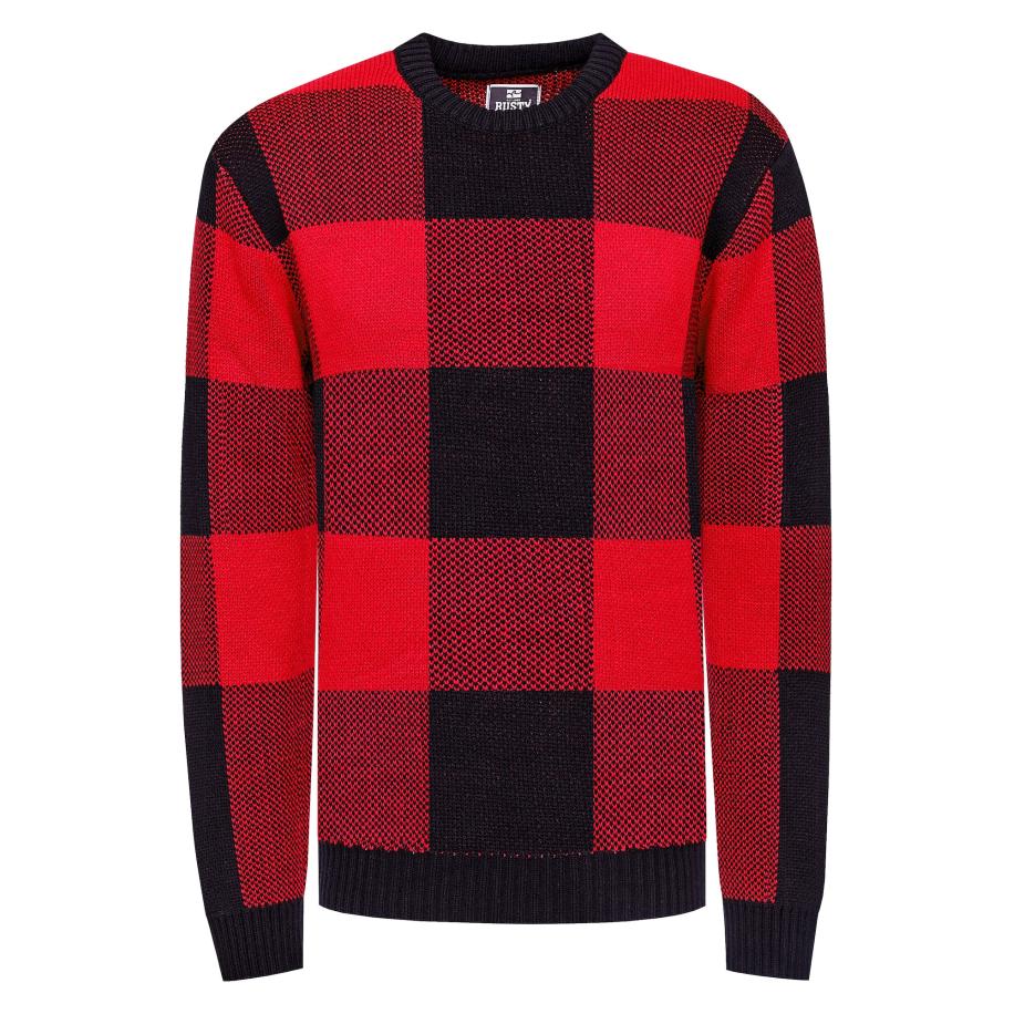 Rusty Neal Rusty Neal Trui rood / zwart -