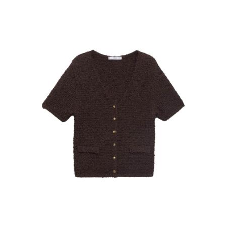 Mango MANGO Gebreid vest CAMILA bruin