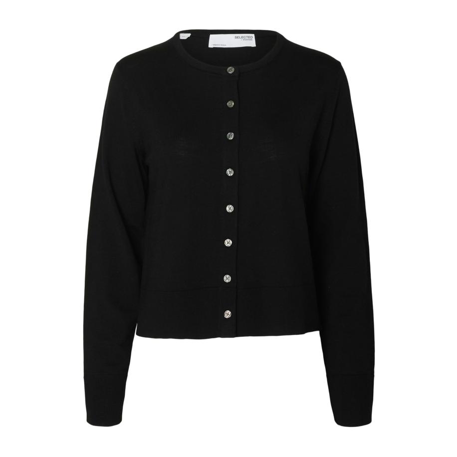Selected SELECTED Gebreid vest SLFTHEA zwart -