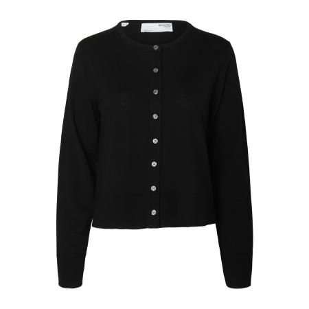Selected SELECTED Gebreid vest SLFTHEA zwart